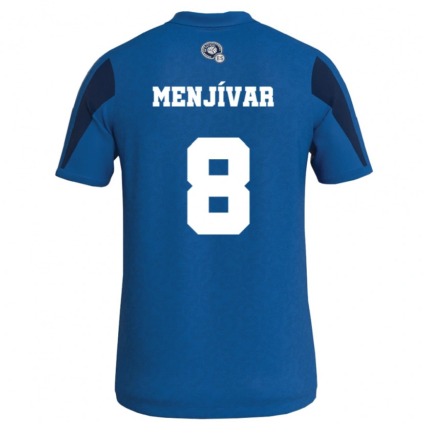 Danxen Niño Camiseta El Salvador Wálter Menjívar #8 Azul Marino 1ª Equipación 26-28 La Camisa México