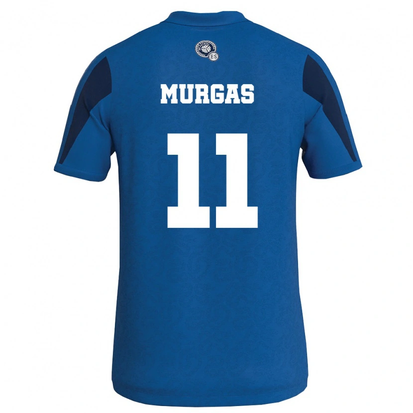 Danxen Niño Camiseta El Salvador Byron Murgas #11 Azul Marino 1ª Equipación 26-28 La Camisa México