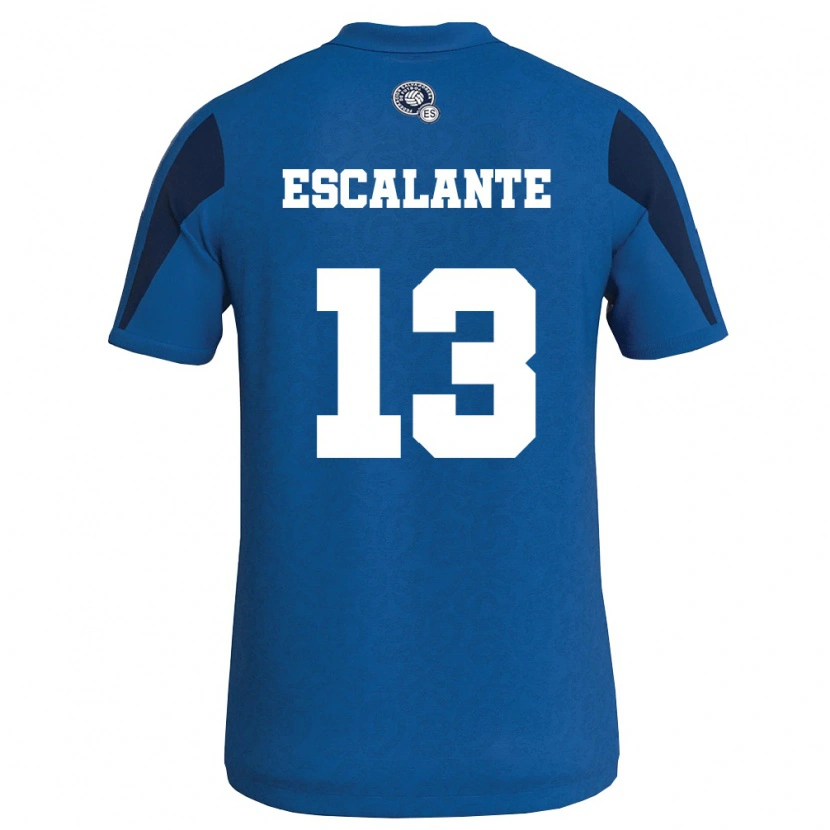Danxen Niño Camiseta El Salvador Manrique Escalante #13 Azul Marino 1ª Equipación 26-28 La Camisa México