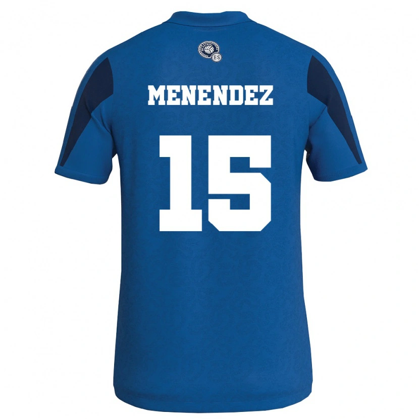 Danxen Niño Camiseta El Salvador Alexsander Menendez #15 Azul Marino 1ª Equipación 26-28 La Camisa México