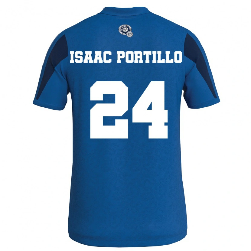 Danxen Niño Camiseta El Salvador José Isaac Portillo #24 Azul Marino 1ª Equipación 26-28 La Camisa México