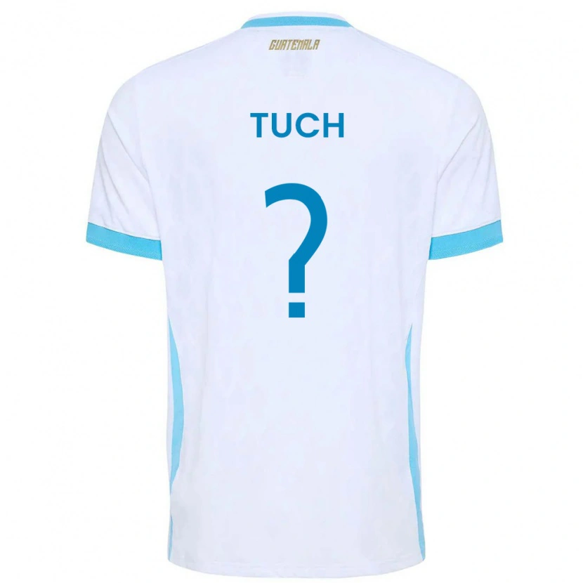 Danxen Niño Camiseta Guatemala Lorenzo Tuch #0 Blanco Azul Cielo Oro 1ª Equipación 26-28 La Camisa México