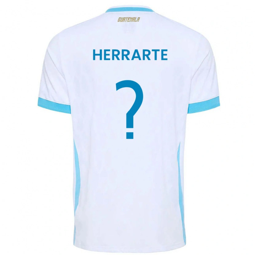 Danxen Niño Camiseta Guatemala María Herrarte #0 Blanco Azul Cielo Oro 1ª Equipación 26-28 La Camisa México