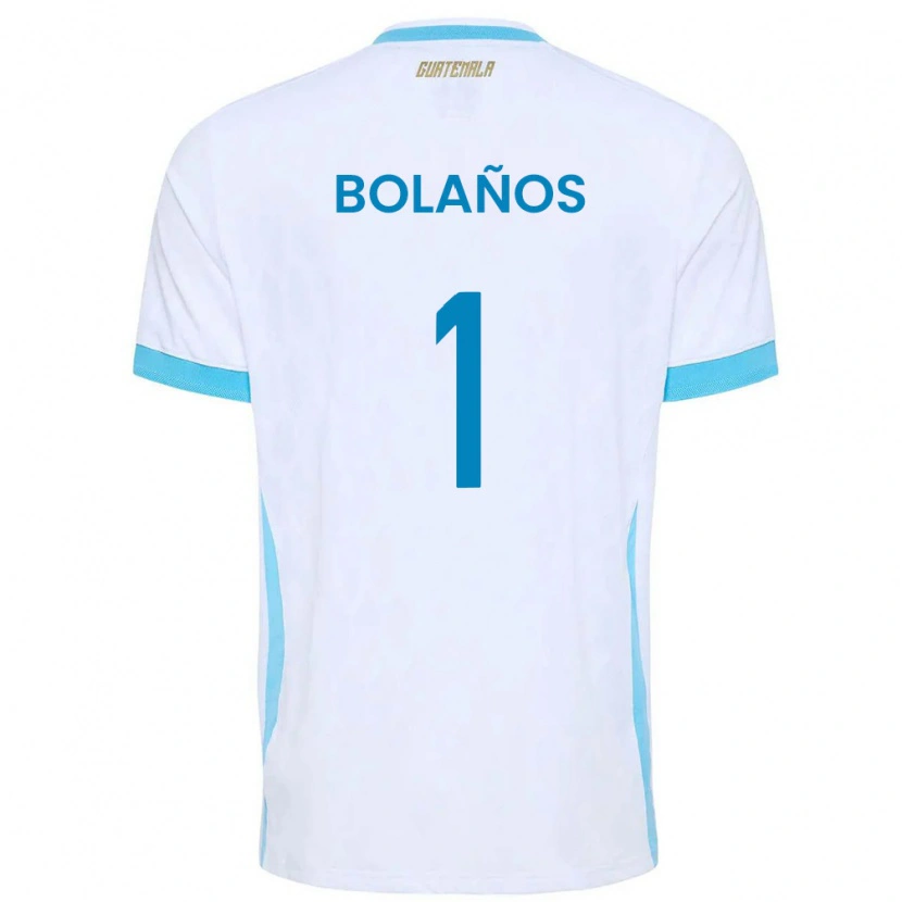 Danxen Niño Camiseta Guatemala Diego Bolaños #1 Blanco Azul Cielo Oro 1ª Equipación 26-28 La Camisa México