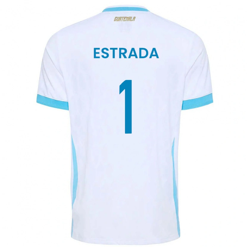 Danxen Niño Camiseta Guatemala Alexia Estrada #1 Blanco Azul Cielo Oro 1ª Equipación 26-28 La Camisa México