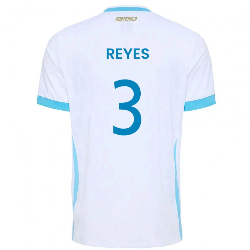 Danxen Niño Camiseta Guatemala Martha Reyes #3 Blanco Azul Cielo Oro 1ª Equipación 26-28 La Camisa México