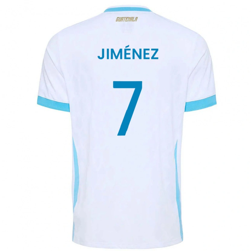 Danxen Niño Camiseta Guatemala Cristian Jiménez #7 Blanco Azul Cielo Oro 1ª Equipación 26-28 La Camisa México