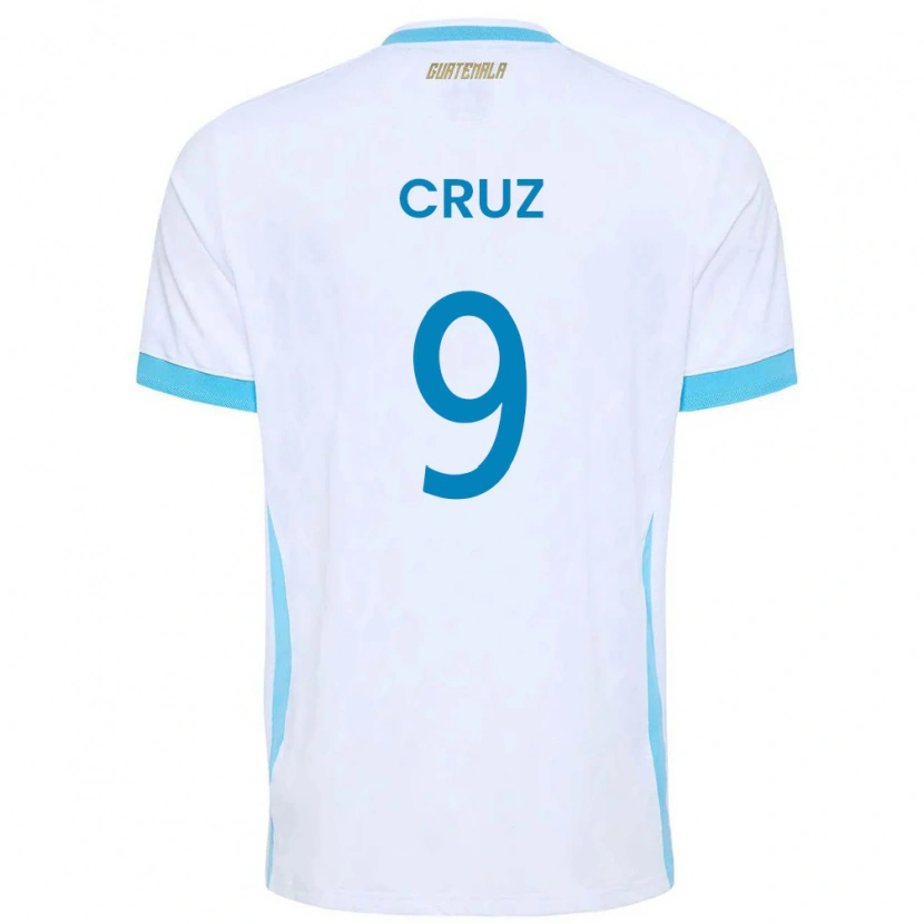 Danxen Niño Camiseta Guatemala Celsa Cruz #9 Blanco Azul Cielo Oro 1ª Equipación 26-28 La Camisa México