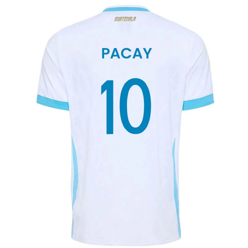 Danxen Niño Camiseta Guatemala Cristofer Pacay #10 Blanco Azul Cielo Oro 1ª Equipación 26-28 La Camisa México