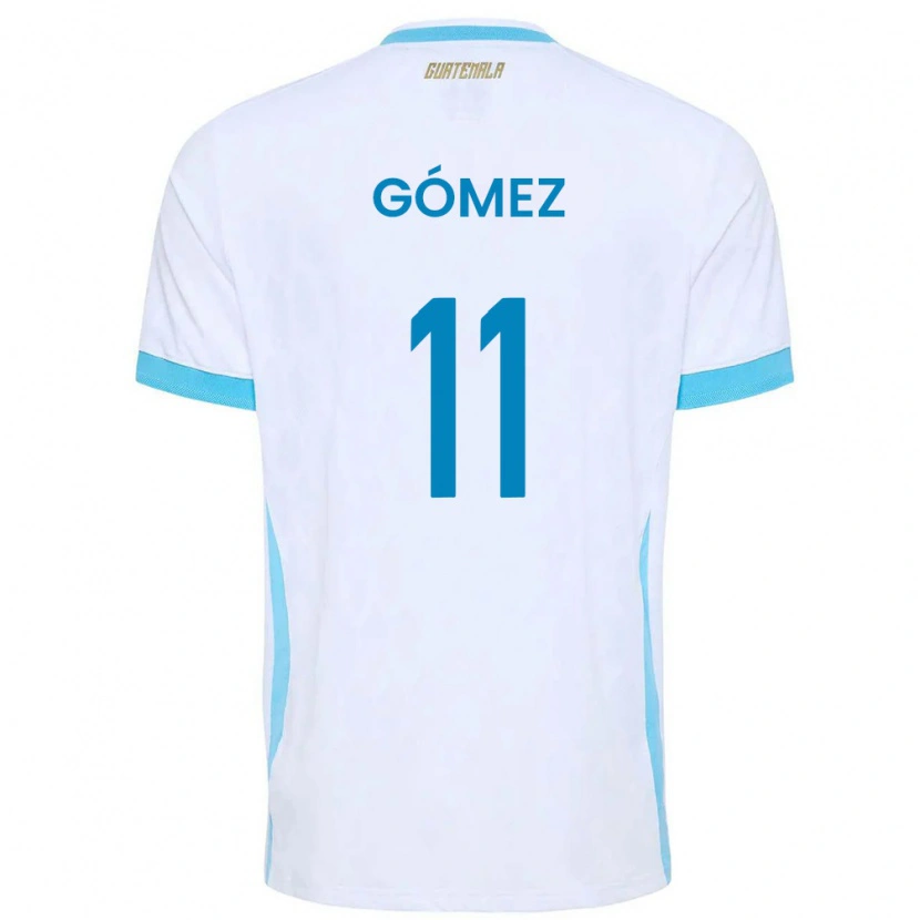 Danxen Niño Camiseta Guatemala Savianna Gómez #11 Blanco Azul Cielo Oro 1ª Equipación 26-28 La Camisa México
