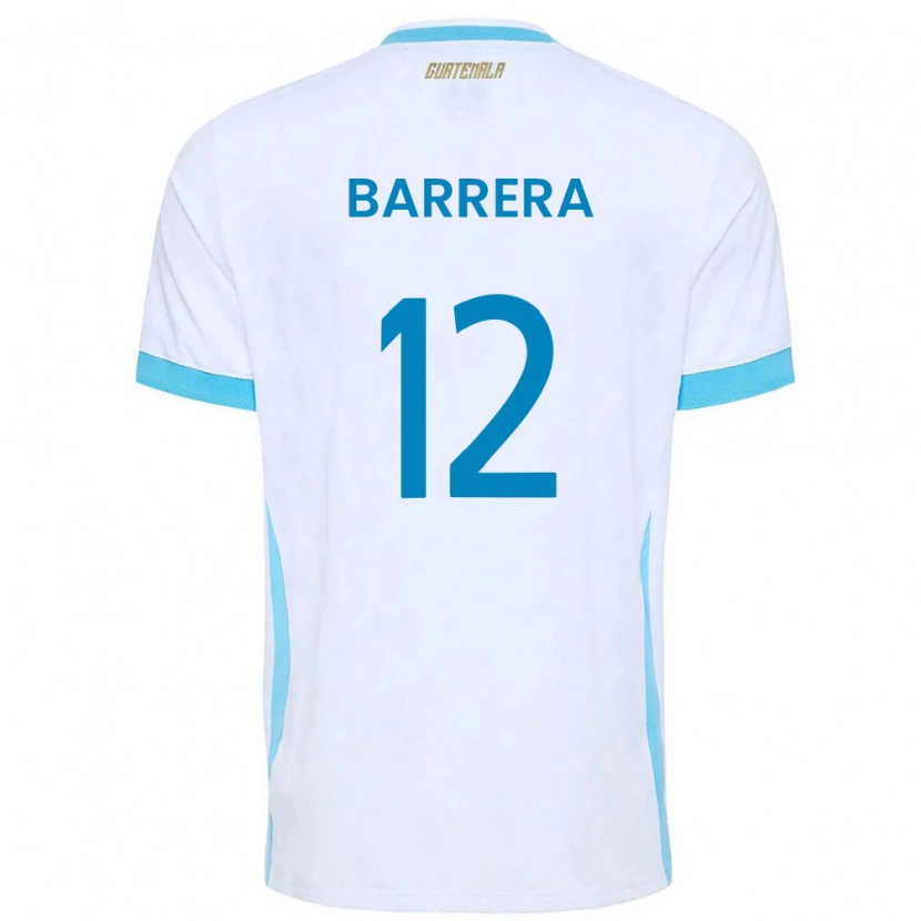 Danxen Niño Camiseta Guatemala Rogelio Barrera #12 Blanco Azul Cielo Oro 1ª Equipación 26-28 La Camisa México