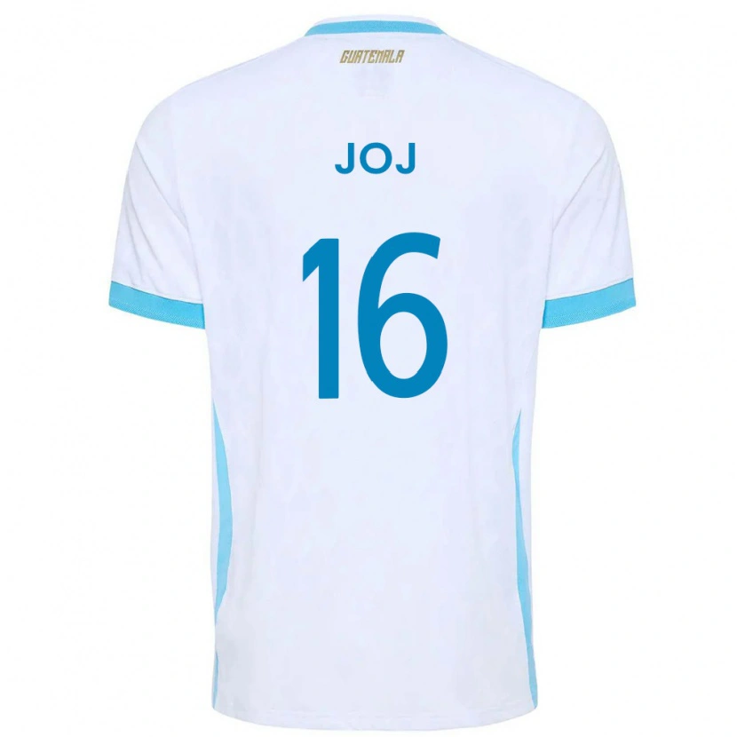 Danxen Niño Camiseta Guatemala José Joj #16 Blanco Azul Cielo Oro 1ª Equipación 26-28 La Camisa México