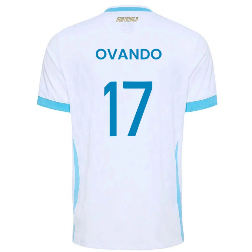Danxen Niño Camiseta Guatemala Sandra Ovando #17 Blanco Azul Cielo Oro 1ª Equipación 26-28 La Camisa México