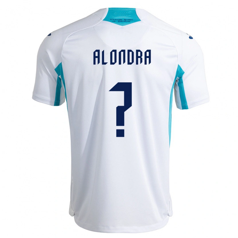 Danxen Niño Camiseta Honduras Alondra Aguilar #0 Blanco Azul Azul Cielo 1ª Equipación 26-28 La Camisa México