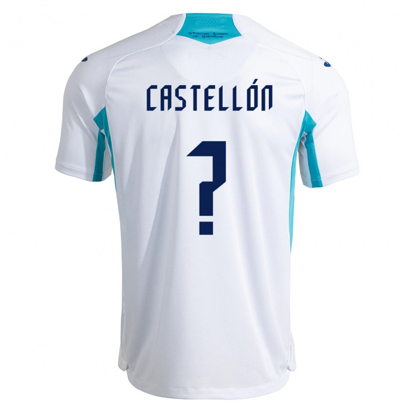 Danxen Niño Camiseta Honduras Ingris Castellón #0 Blanco Azul Azul Cielo 1ª Equipación 26-28 La Camisa México