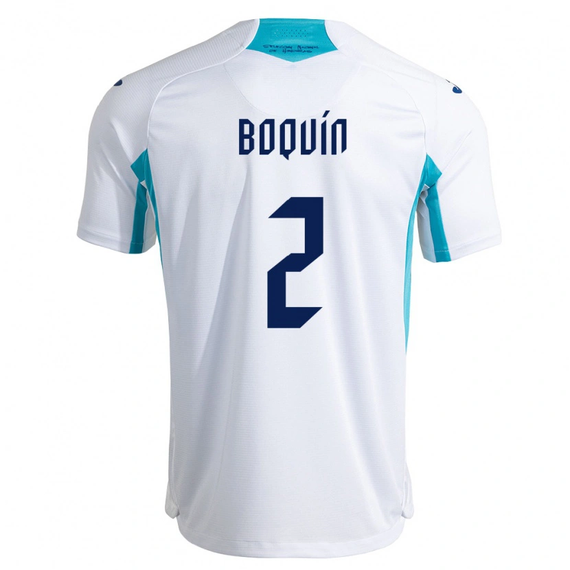 Danxen Niño Camiseta Honduras Stiven Boquín #2 Blanco Azul Azul Cielo 1ª Equipación 26-28 La Camisa México