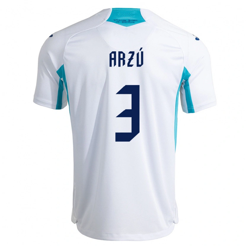 Danxen Niño Camiseta Honduras Denzel Arzú #3 Blanco Azul Azul Cielo 1ª Equipación 26-28 La Camisa México
