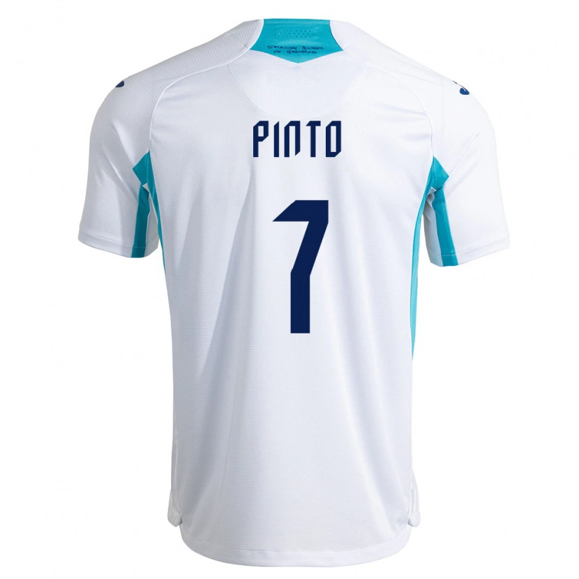 Danxen Niño Camiseta Honduras José Pinto #7 Blanco Azul Azul Cielo 1ª Equipación 26-28 La Camisa México