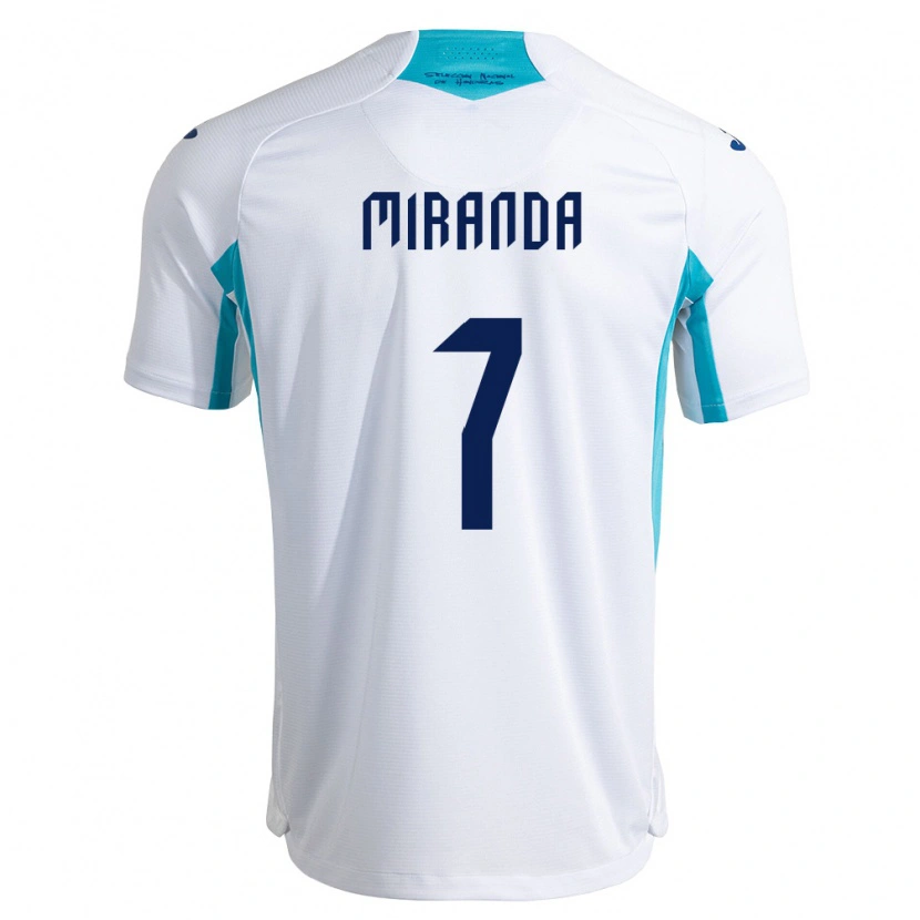 Danxen Niño Camiseta Honduras Jeffry Miranda #7 Blanco Azul Azul Cielo 1ª Equipación 26-28 La Camisa México