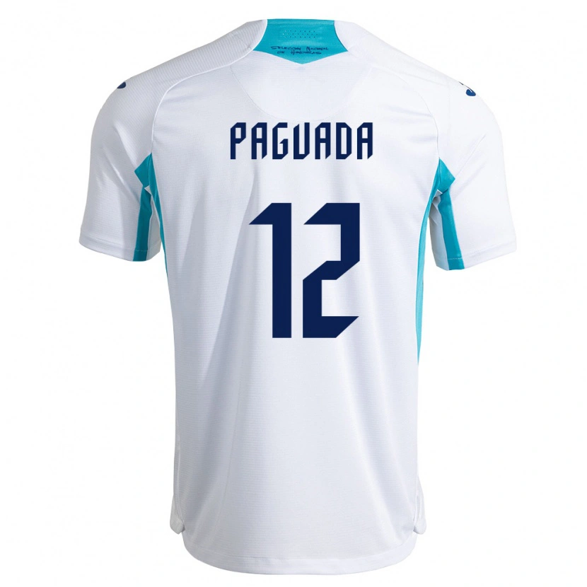 Danxen Niño Camiseta Honduras Daniel Paguada #12 Blanco Azul Azul Cielo 1ª Equipación 26-28 La Camisa México