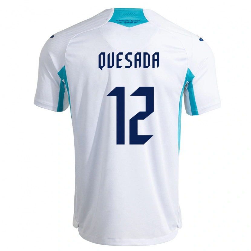 Danxen Niño Camiseta Honduras Juan Quesada #12 Blanco Azul Azul Cielo 1ª Equipación 26-28 La Camisa México