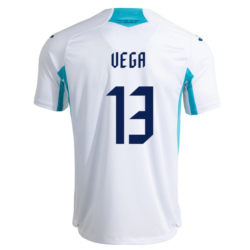 Danxen Niño Camiseta Honduras Alexy Vega #13 Blanco Azul Azul Cielo 1ª Equipación 26-28 La Camisa México