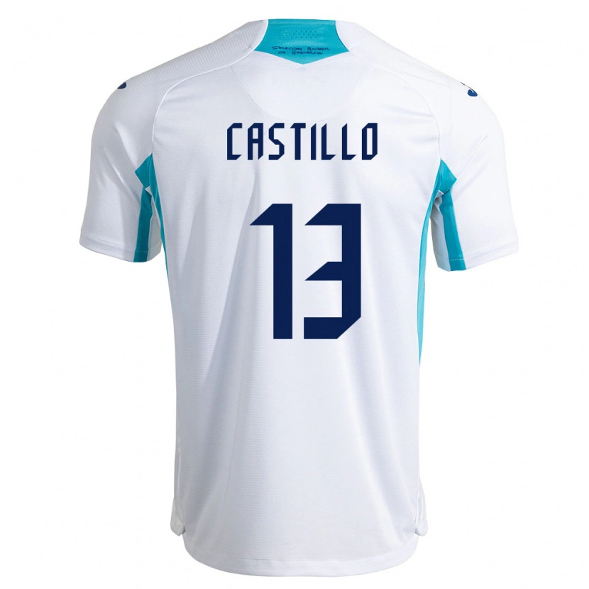 Danxen Niño Camiseta Honduras Miguel Castillo #13 Blanco Azul Azul Cielo 1ª Equipación 26-28 La Camisa México