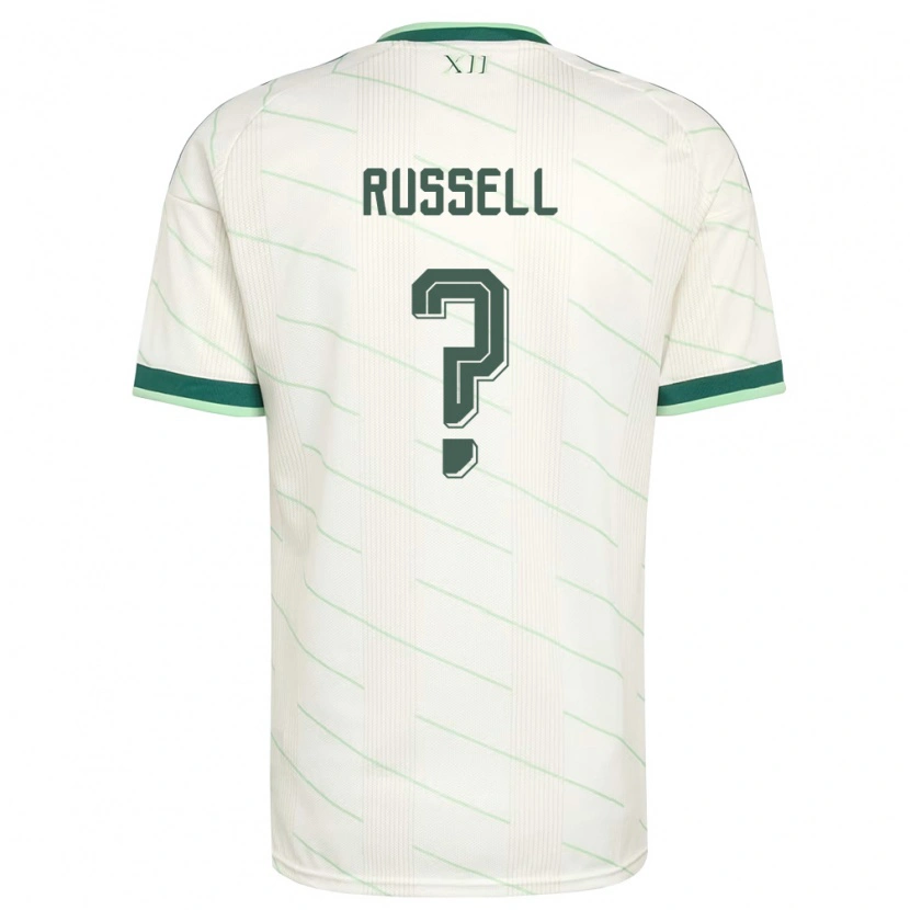 Danxen Niño Camiseta Irlanda Del Norte Jonny Russell #0 Blanco Verde 2ª Equipación 26-28 La Camisa México