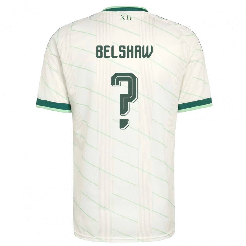 Danxen Niño Camiseta Irlanda Del Norte Matthew Belshaw #0 Blanco Verde 2ª Equipación 26-28 La Camisa México