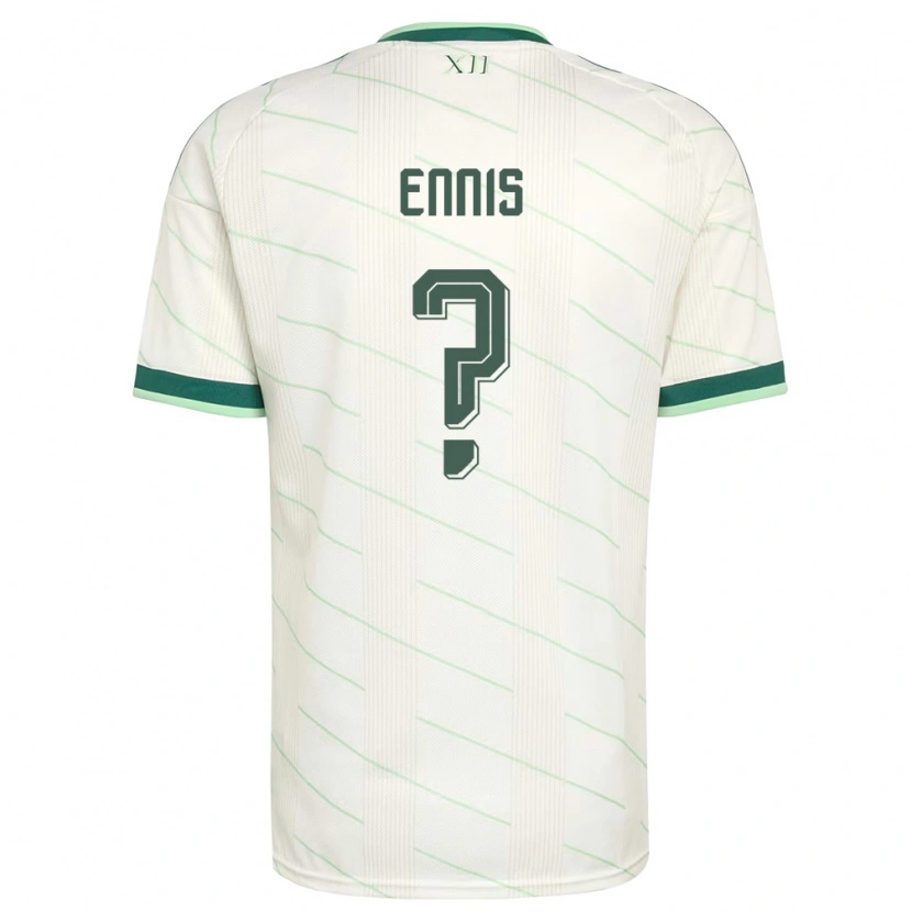 Danxen Niño Camiseta Irlanda Del Norte Cohen Ennis #0 Blanco Verde 2ª Equipación 26-28 La Camisa México