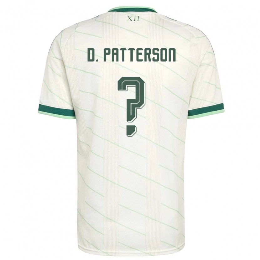 Danxen Niño Camiseta Irlanda Del Norte Dan Patterson #0 Blanco Verde 2ª Equipación 26-28 La Camisa México