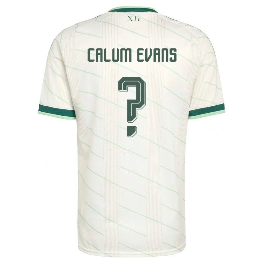 Danxen Niño Camiseta Irlanda Del Norte Calum Evans #0 Blanco Verde 2ª Equipación 26-28 La Camisa México