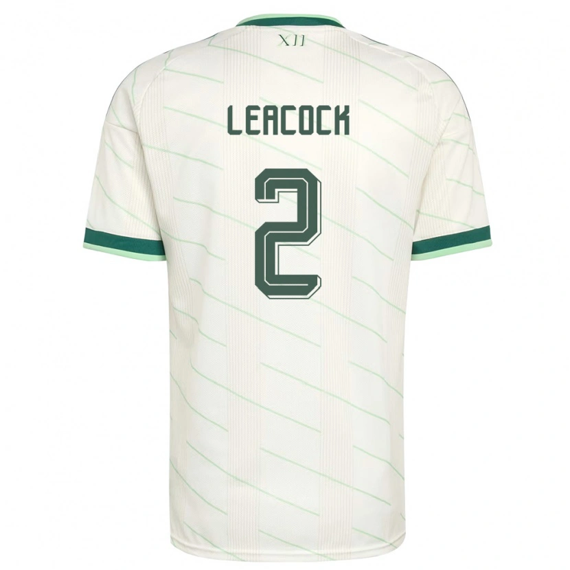 Danxen Niño Camiseta Irlanda Del Norte Callum Leacock #2 Blanco Verde 2ª Equipación 26-28 La Camisa México