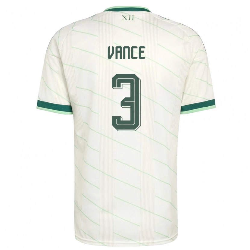 Danxen Niño Camiseta Irlanda Del Norte Demi Vance #3 Blanco Verde 2ª Equipación 26-28 La Camisa México