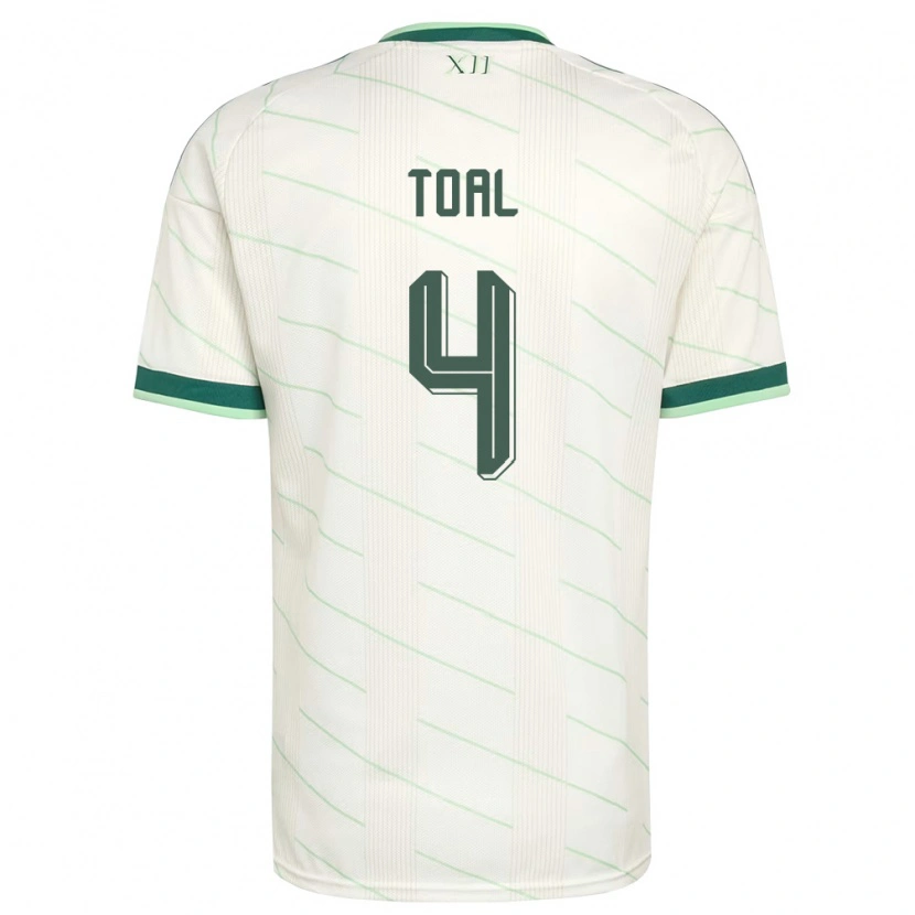 Danxen Niño Camiseta Irlanda Del Norte Eoin Toal #4 Blanco Verde 2ª Equipación 26-28 La Camisa México
