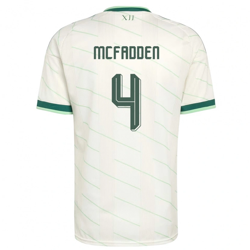 Danxen Niño Camiseta Irlanda Del Norte Sarah Mcfadden #4 Blanco Verde 2ª Equipación 26-28 La Camisa México