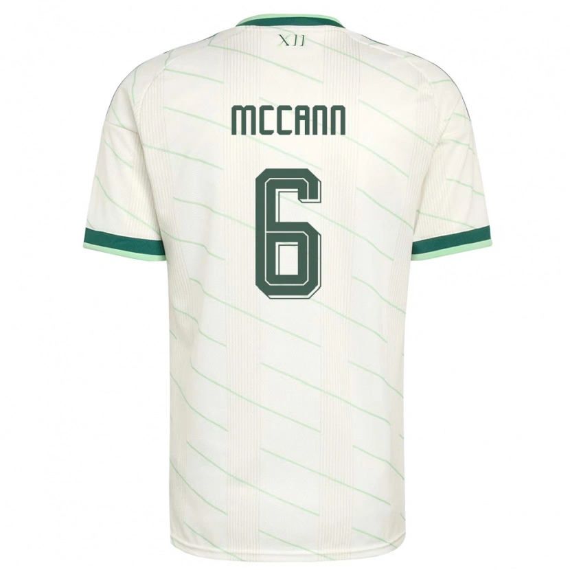 Danxen Niño Camiseta Irlanda Del Norte Charlie Mccann #6 Blanco Verde 2ª Equipación 26-28 La Camisa México