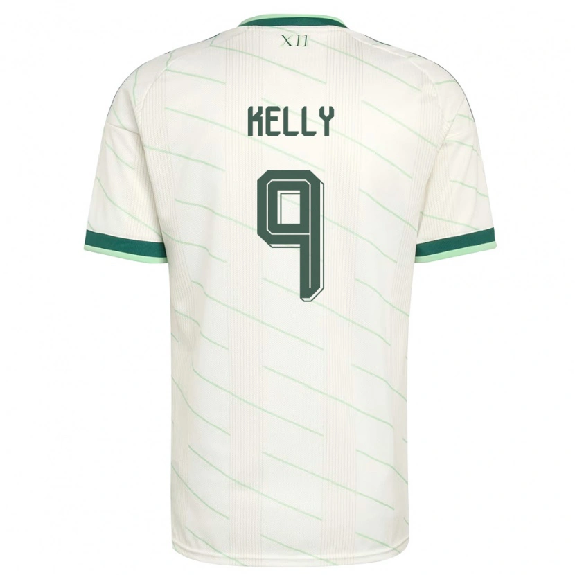 Danxen Niño Camiseta Irlanda Del Norte Patrick Kelly #9 Blanco Verde 2ª Equipación 26-28 La Camisa México