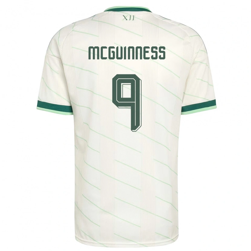 Danxen Niño Camiseta Irlanda Del Norte Kirsty Mcguinness #9 Blanco Verde 2ª Equipación 26-28 La Camisa México