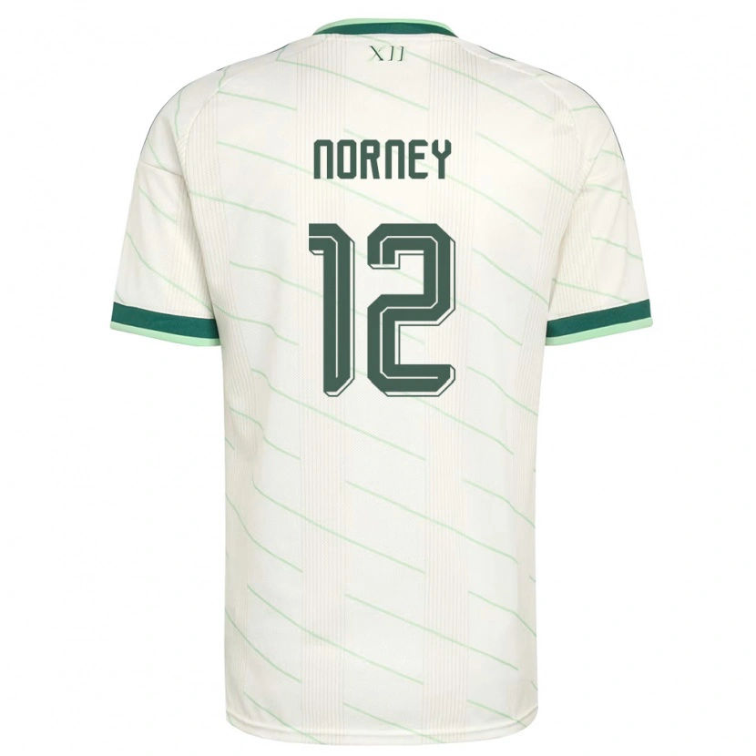 Danxen Niño Camiseta Irlanda Del Norte Rachael Norney #12 Blanco Verde 2ª Equipación 26-28 La Camisa México