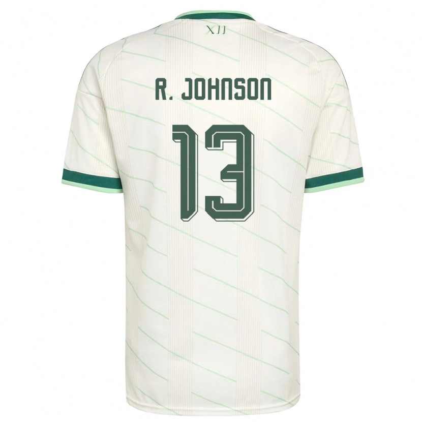 Danxen Niño Camiseta Irlanda Del Norte Ryan Johnson #13 Blanco Verde 2ª Equipación 26-28 La Camisa México