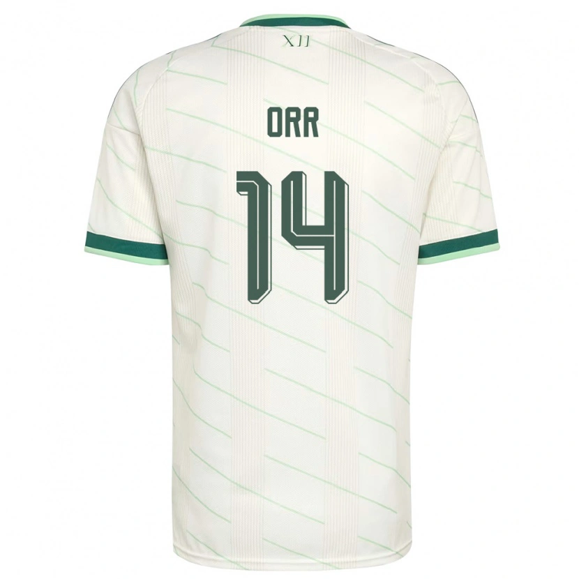 Danxen Niño Camiseta Irlanda Del Norte Matthew Orr #14 Blanco Verde 2ª Equipación 26-28 La Camisa México