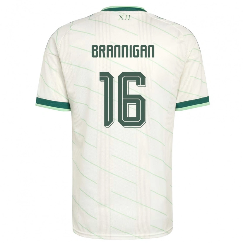 Danxen Niño Camiseta Irlanda Del Norte Cole Brannigan #16 Blanco Verde 2ª Equipación 26-28 La Camisa México