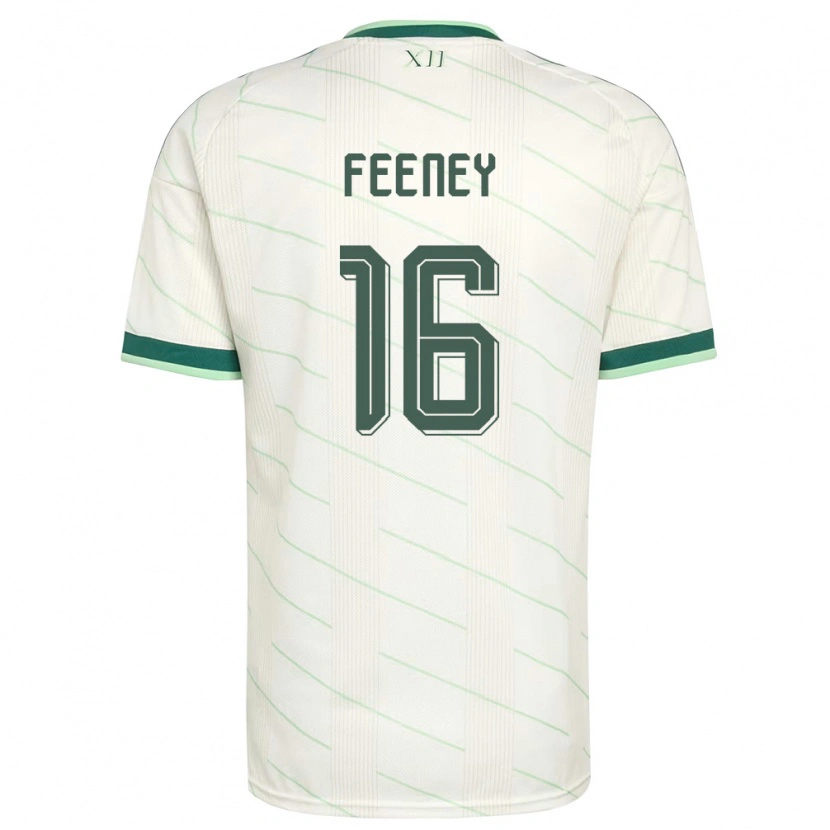 Danxen Niño Camiseta Irlanda Del Norte George Feeney #16 Blanco Verde 2ª Equipación 26-28 La Camisa México