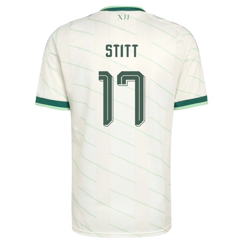 Danxen Niño Camiseta Irlanda Del Norte Dylan Stitt #17 Blanco Verde 2ª Equipación 26-28 La Camisa México