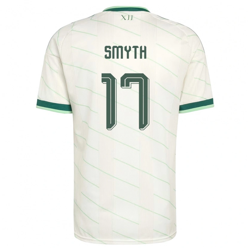 Danxen Niño Camiseta Irlanda Del Norte Casey Smyth #17 Blanco Verde 2ª Equipación 26-28 La Camisa México