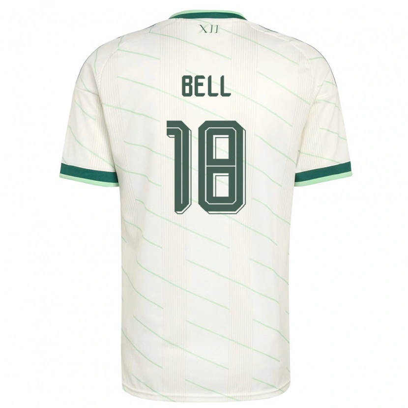 Danxen Niño Camiseta Irlanda Del Norte Megan Bell #18 Blanco Verde 2ª Equipación 26-28 La Camisa México
