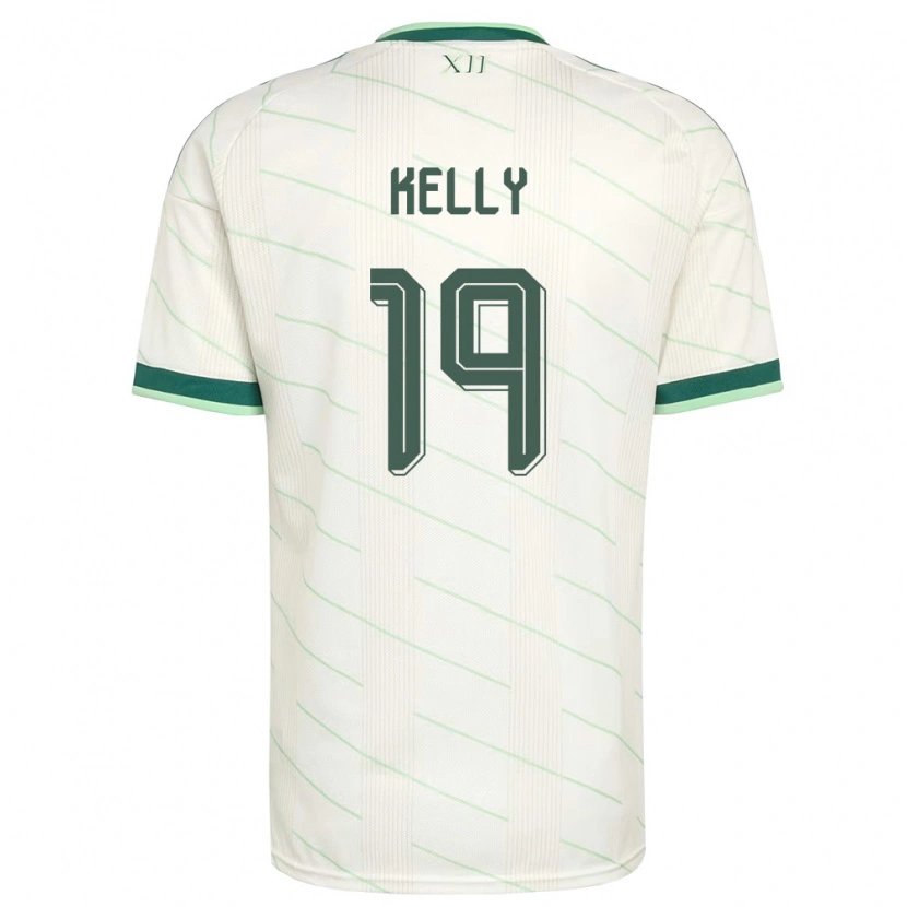 Danxen Niño Camiseta Irlanda Del Norte Oscar Kelly #19 Blanco Verde 2ª Equipación 26-28 La Camisa México