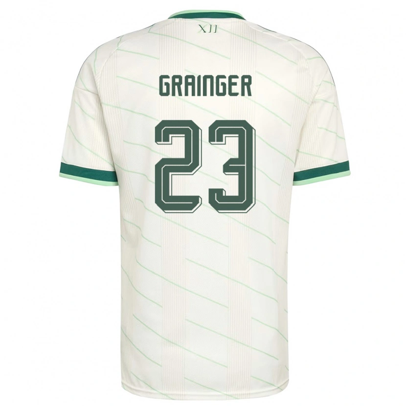 Danxen Niño Camiseta Irlanda Del Norte Owen Grainger #23 Blanco Verde 2ª Equipación 26-28 La Camisa México