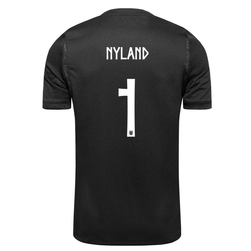 Danxen Niño Camiseta Noruega Ørjan Nyland #1 Negro 2ª Equipación 26-28 La Camisa México